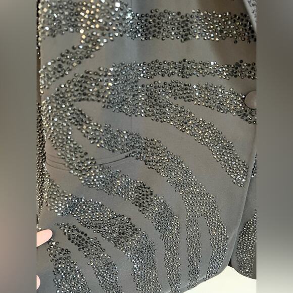 Fashion nova nova luxe NWT Karina suit set black beaded crystal gala wedding 3X - Picture 11 of 16